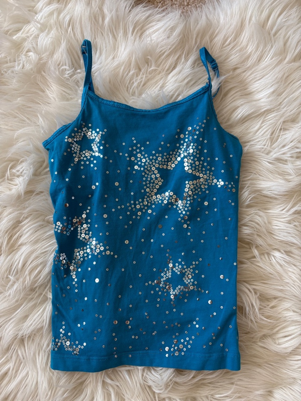 Aeropostale Bright Teal Sequin Cami Tank